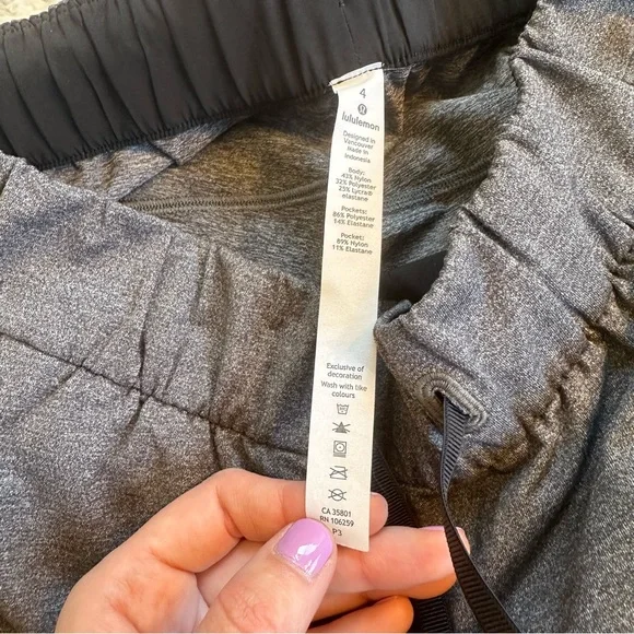 Grey Lululemon shorts - Picture 6 of 8